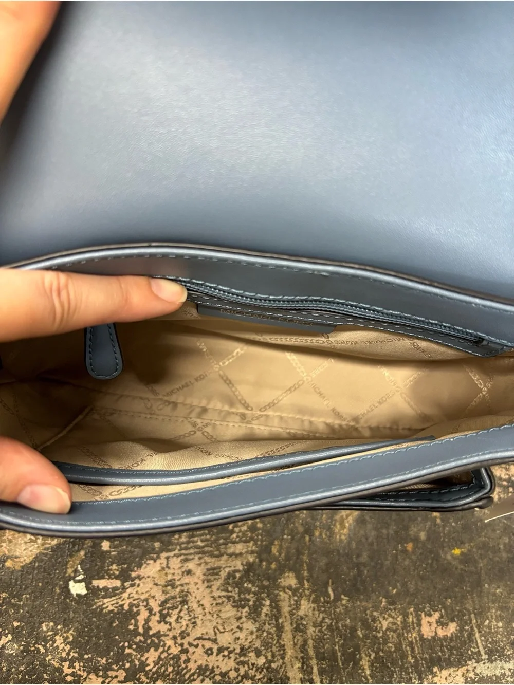 Michael Kors Bradshaw Medium Colorblock Leather Messenger Bag